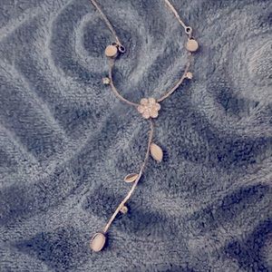 Elegant boho opalescent drop necklace